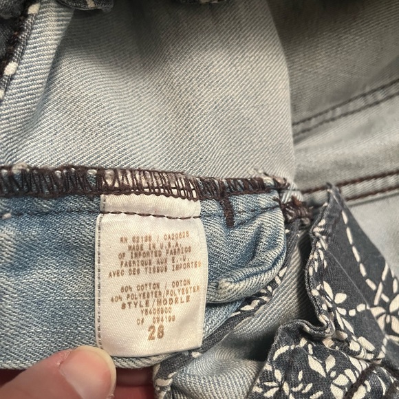 Guess Premium Daredevil Flare Rhinestones Light Wash Jeans Women’s 28 - Picture 13 of 13